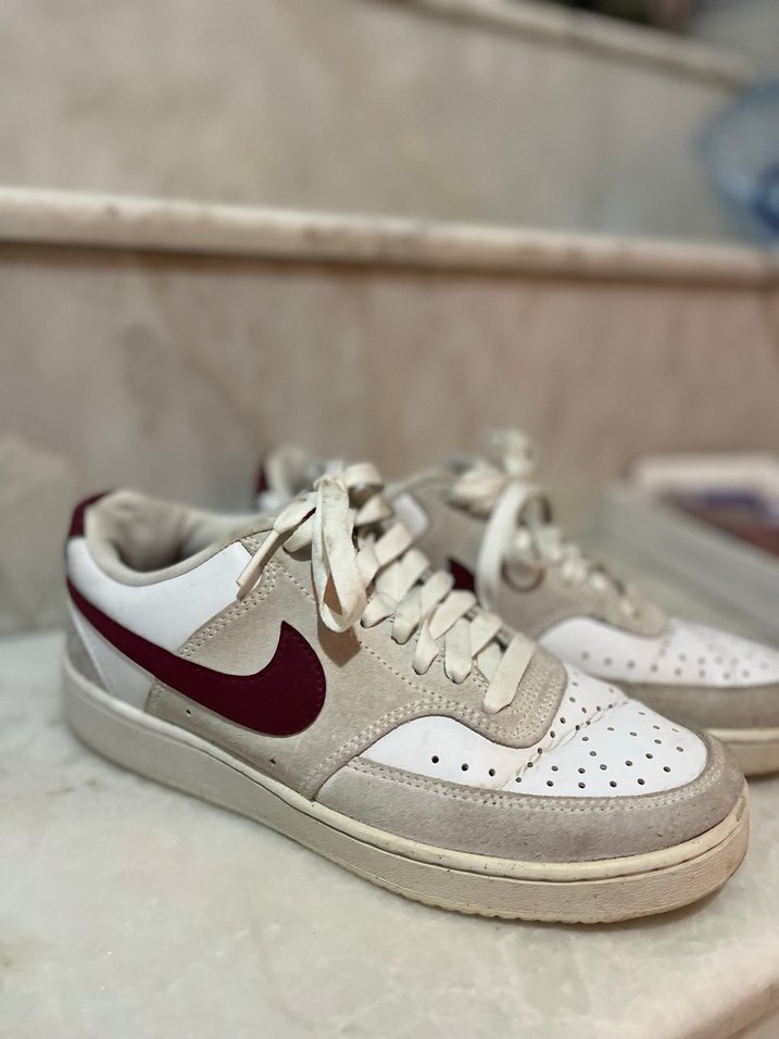 Beyaz Süet Spor Ayakkabı - Görsel 3