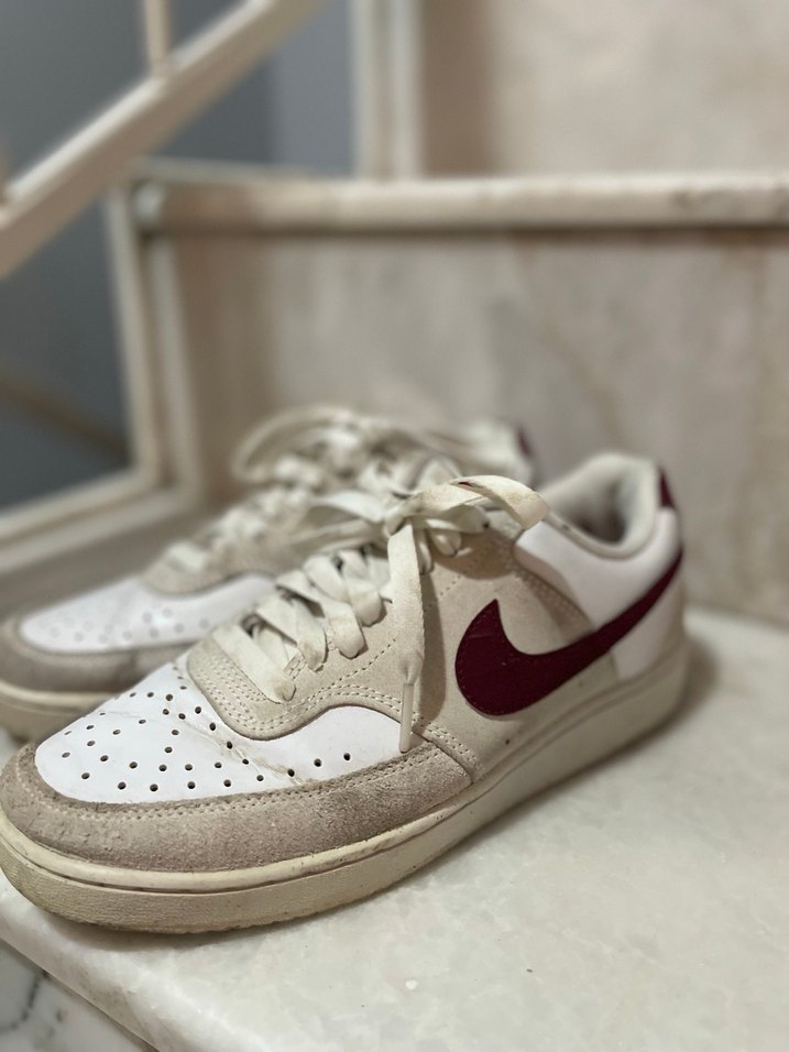 Beyaz Süet Spor Ayakkabı - Görsel 5