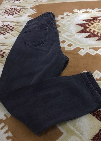 Kadın Kahverengi Bağlama Desenli Bol Kesim Kot - Görsel 3