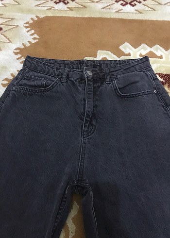 Kadın Kahverengi Bağlama Desenli Bol Kesim Kot - Görsel 2