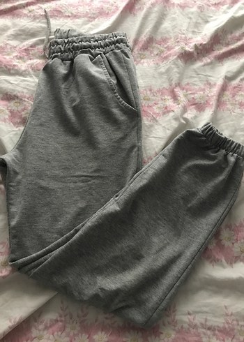 Gri Kadın Pamuklu Rahat Kesim Eşofman - Görsel 2