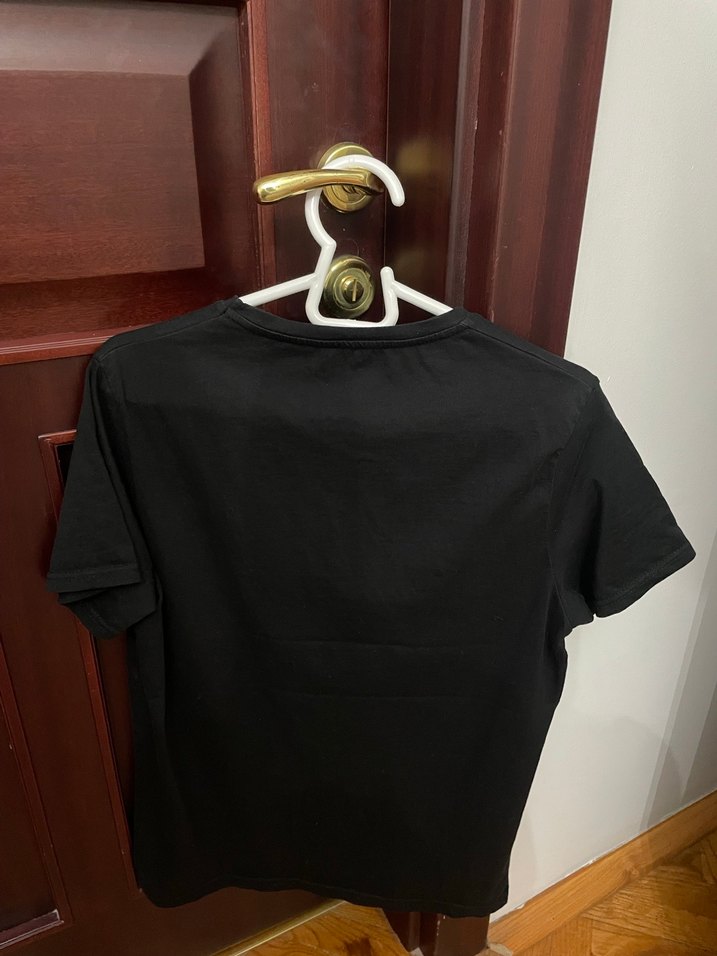 Siyah Erkek Baskılı Pamuk Tişört - Görsel 2