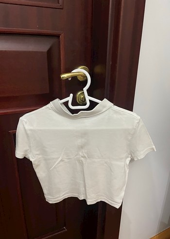 Beyaz Kısa Kollu Mini Polo Tişört - Görsel 2