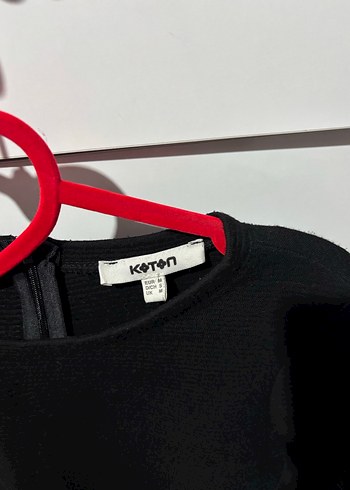 Siyah koton Kısa Kollu Midi Kadın Elbise - Görsel 3