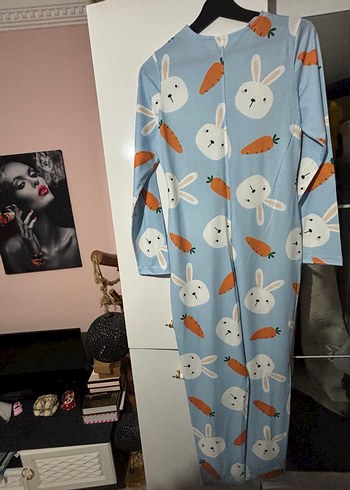 Mavi Tavşan Desenli M beden pijama - Görsel 2