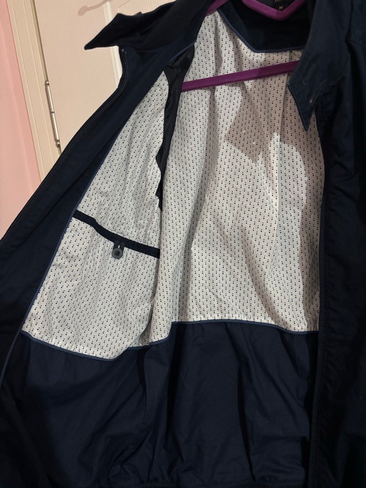 Erkek lacivert keten mont - Görsel 3