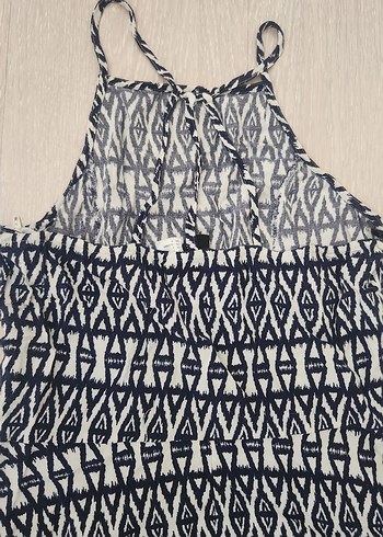 Desenli Strappy Bohem Uzun Örgü Elbise - Görsel 3