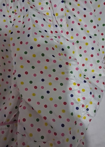 Kapüşonlu Renkli Baskılı Kız Yağmurluk - Görsel 6