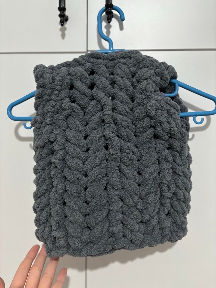 Kız Çocuk Gri Örgü Triko Yelek - Görsel 3