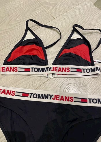 Tommy Jeans Kırmızı Siyah İpli Bikini - Görsel 5