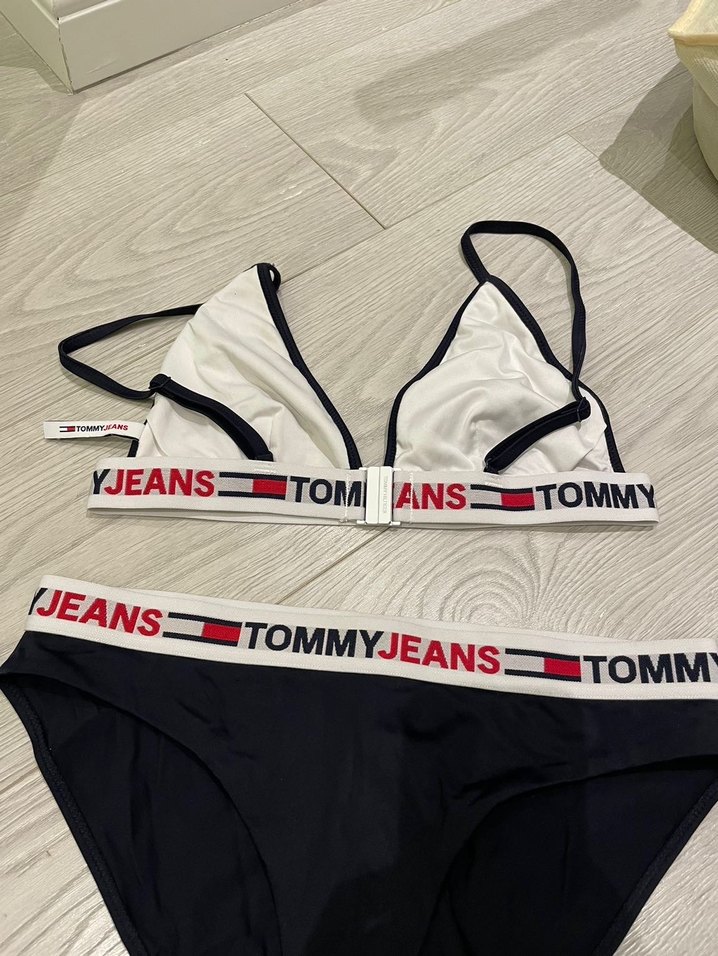 Tommy Jeans Kırmızı Siyah İpli Bikini - Görsel 4