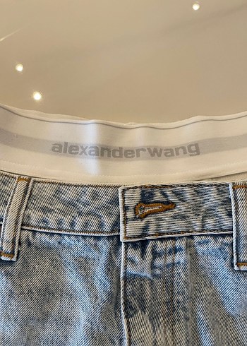 Alexender Wang Kadın Mavi Kot Şort - Görsel 2