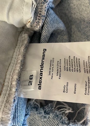 Alexender Wang Kadın Mavi Kot Şort - Görsel 5