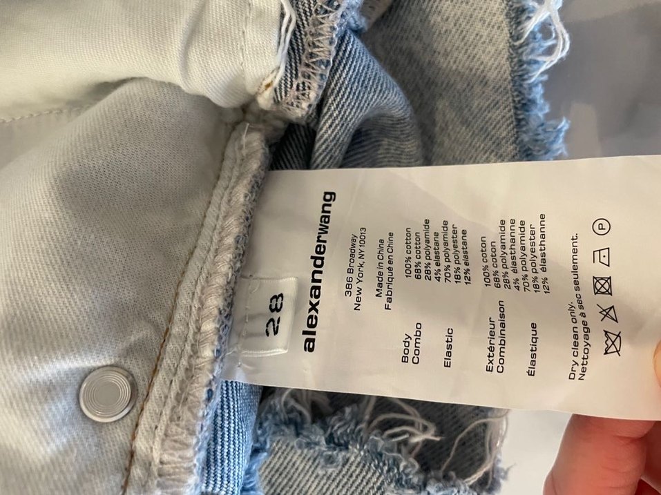 Alexender Wang Kadın Mavi Kot Şort - Görsel 5