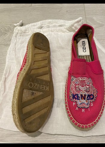 Kenzo Pembe Nakışlı Kadın Dolgu Topuk Espadril - Görsel 2