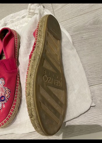 Kenzo Pembe Nakışlı Kadın Dolgu Topuk Espadril - Görsel 3