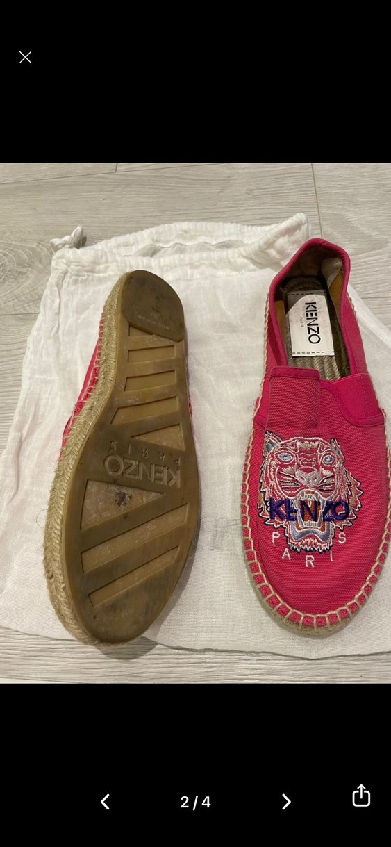 Kenzo Pembe Nakışlı Kadın Dolgu Topuk Espadril - Görsel 2