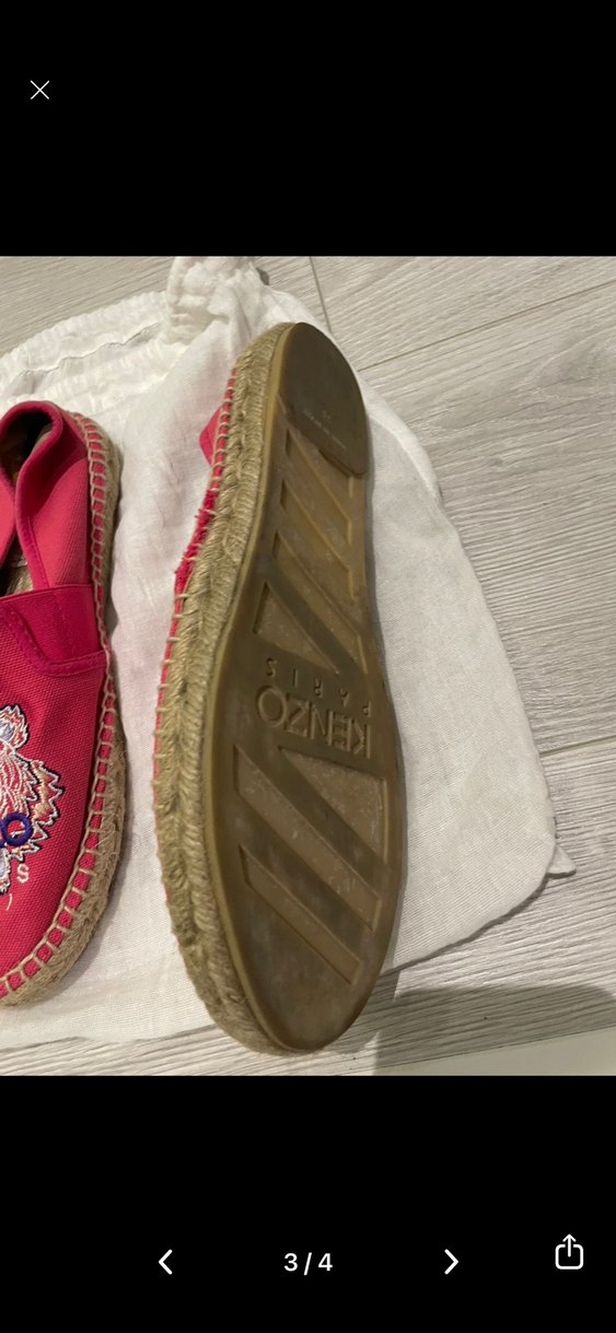 Kenzo Pembe Nakışlı Kadın Dolgu Topuk Espadril - Görsel 3