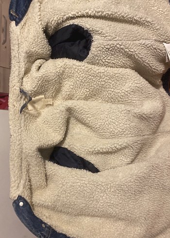 Düğmeli İçi Kürklü Kot Ceket - Görsel 3