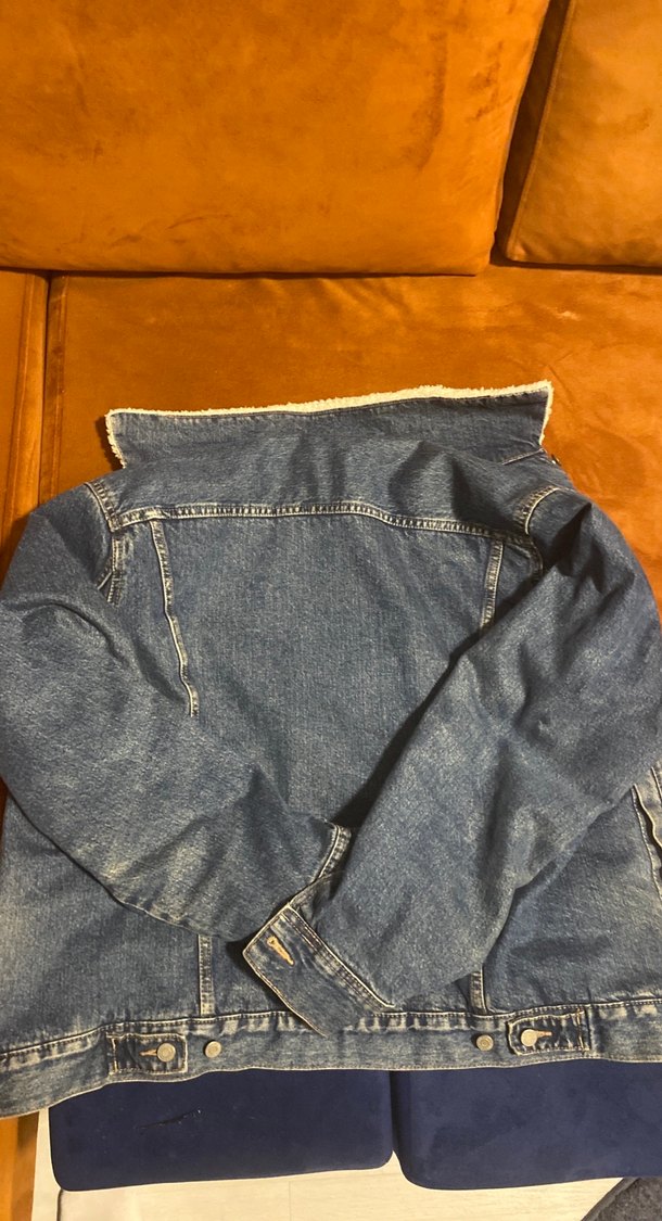 Düğmeli İçi Kürklü Kot Ceket - Görsel 2