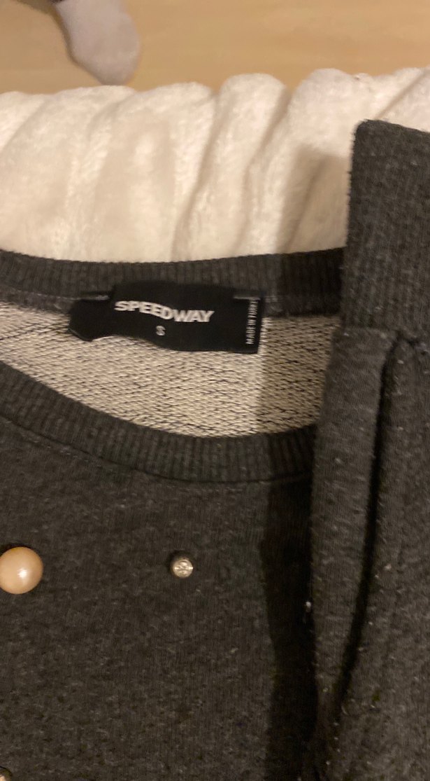 İnci Detaylı Gri Kız eşofman sweatshirt Takım - Görsel 4