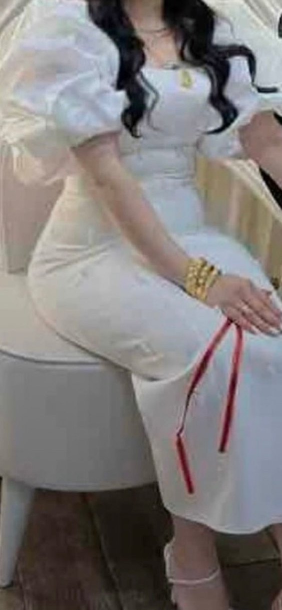 İnci İşlemeli Beyaz Uzun Nikah Söz Elbisesi - Görsel 3