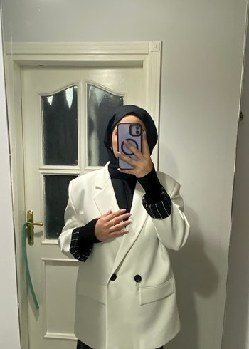 Beyaz Blazer Ceket - Görsel 2