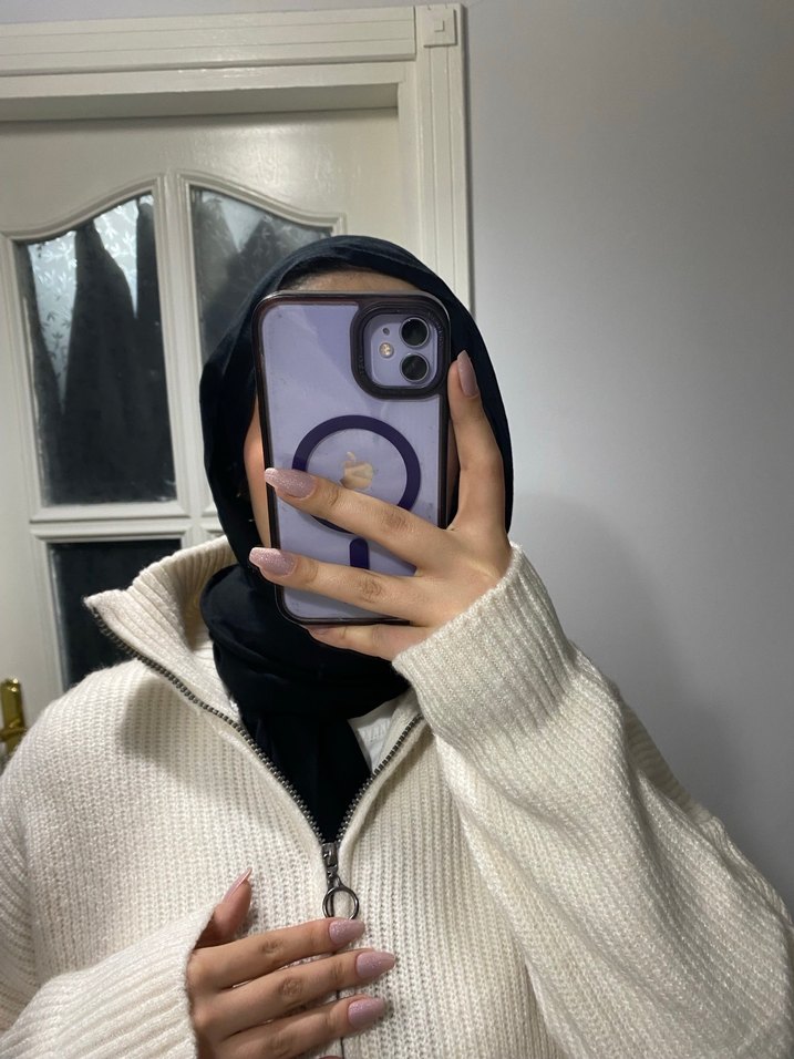 Krem yarım fermuarlı kazak - Görsel 3