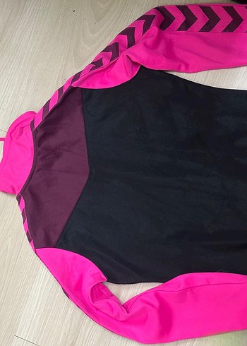 Kadın Pembe Fermuarlı Spor Ceket eşofman üstü - Görsel 5