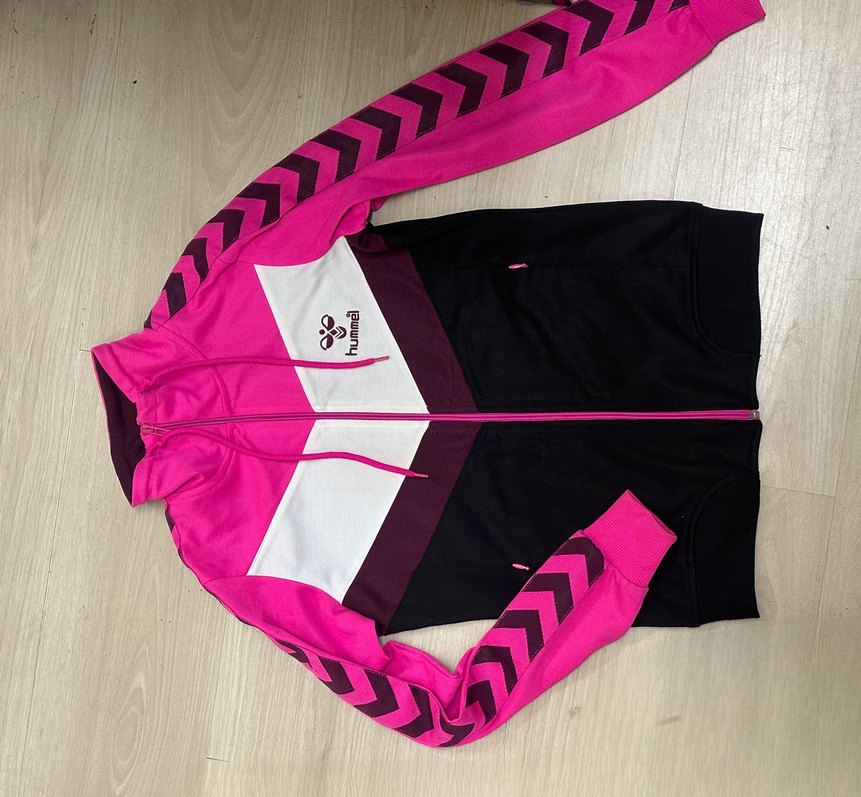 Kadın Pembe Fermuarlı Spor Ceket eşofman üstü - Görsel 2