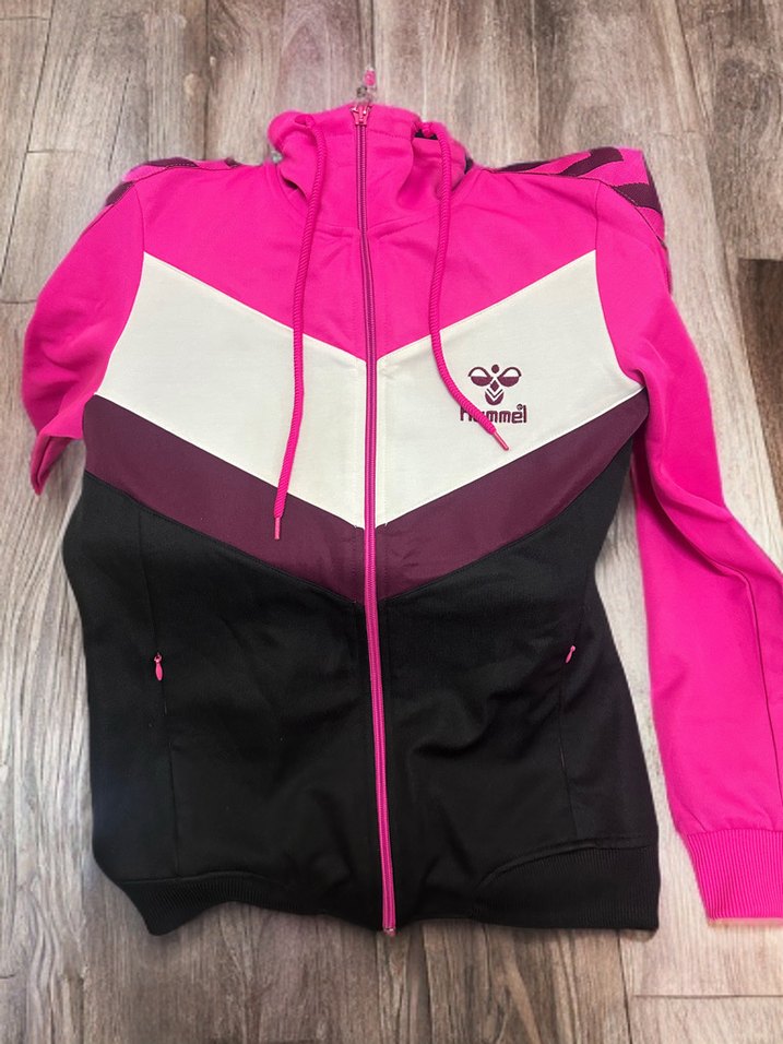 Kadın Pembe Fermuarlı Spor Ceket eşofman üstü - Görsel 3