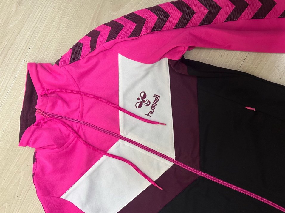 Kadın Pembe Fermuarlı Spor Ceket eşofman üstü - Görsel 4