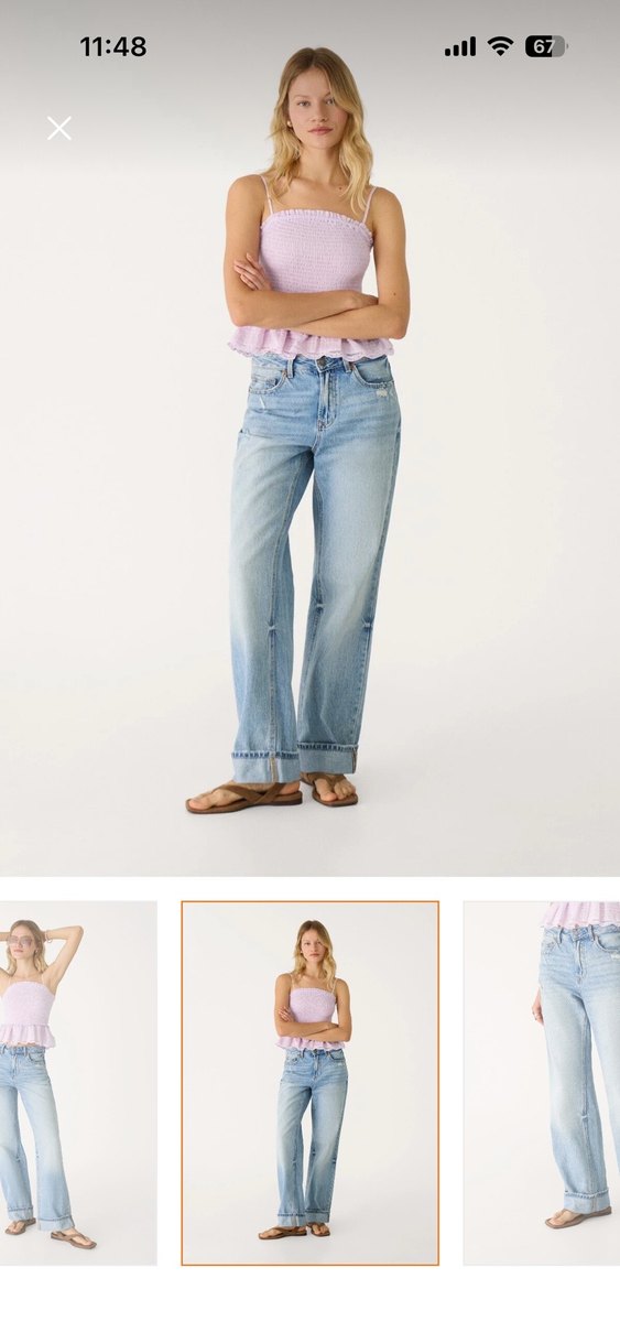 Kadın Açık Mavi jeans - Görsel 4