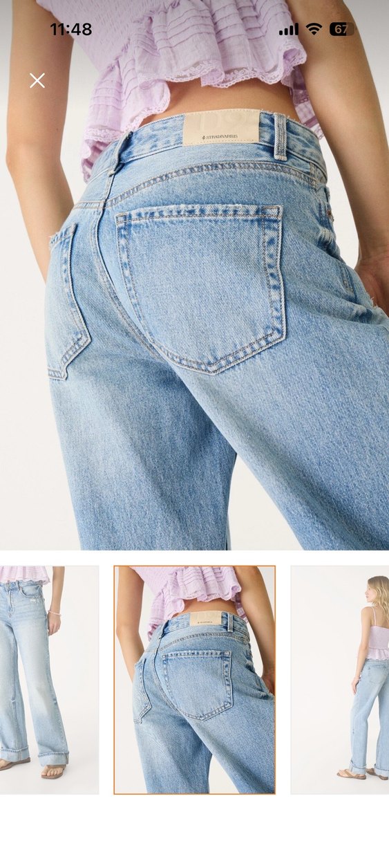 Kadın Açık Mavi jeans - Görsel 2