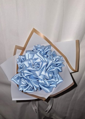 Mavi Kurdele Çiçek Buketi - Görsel 6