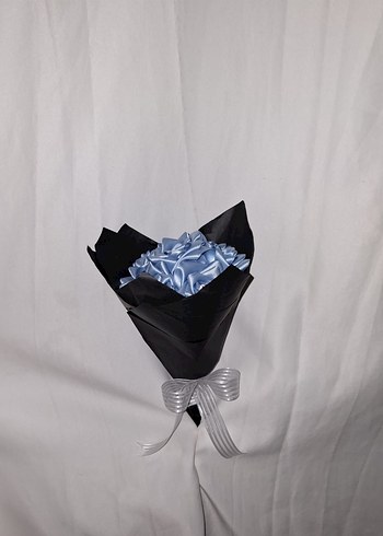 Mavi Kurdele Çiçek Buketi - Görsel 3