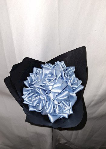 Mavi Kurdele Çiçek Buketi - Görsel 4