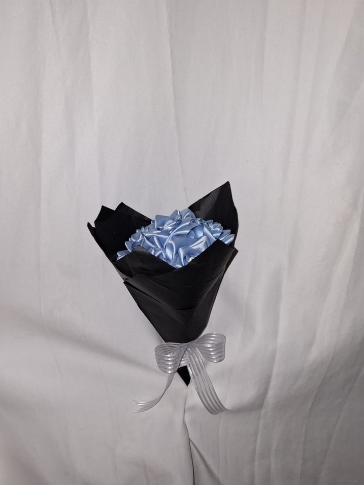 Mavi Kurdele Çiçek Buketi - Görsel 3