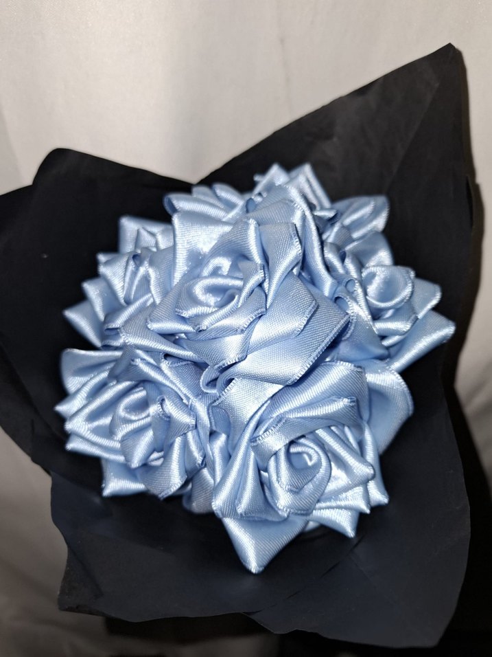 Mavi Kurdele Çiçek Buketi - Görsel 5