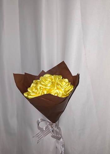 Sarı Kurdele Çiçek Buketi - Görsel 3