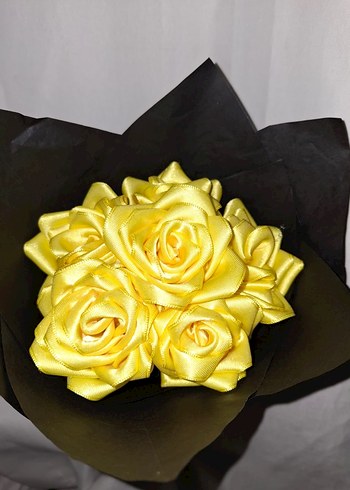 Sarı Kurdele Çiçek Buketi - Görsel 5