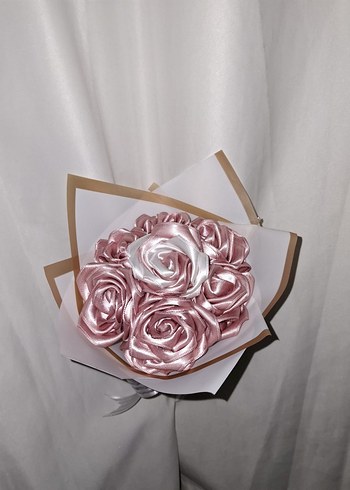 Pudra Kurdele Çiçek Buketi - Görsel 4