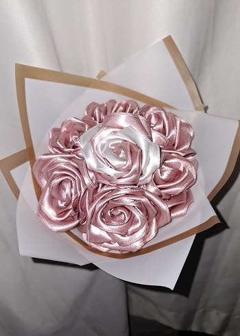 Pudra Kurdele Çiçek Buketi - Görsel 5