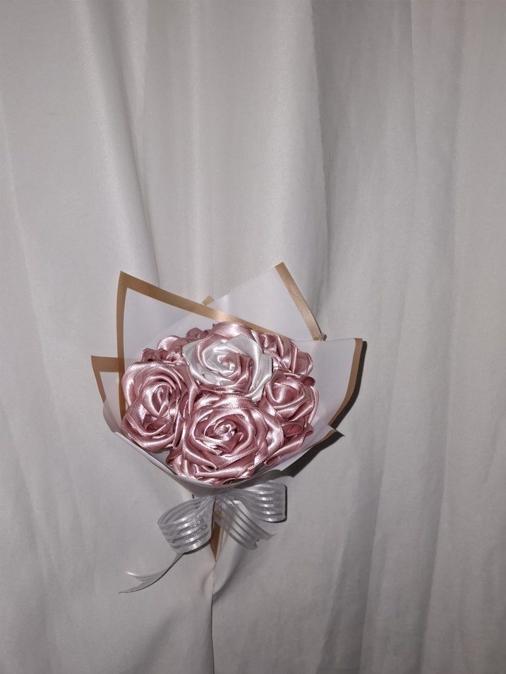 Pudra Kurdele Çiçek Buketi - Görsel 2