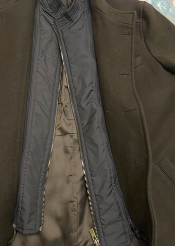 Düğmeli Kahverengi kısa Erkek Kaban - Görsel 3