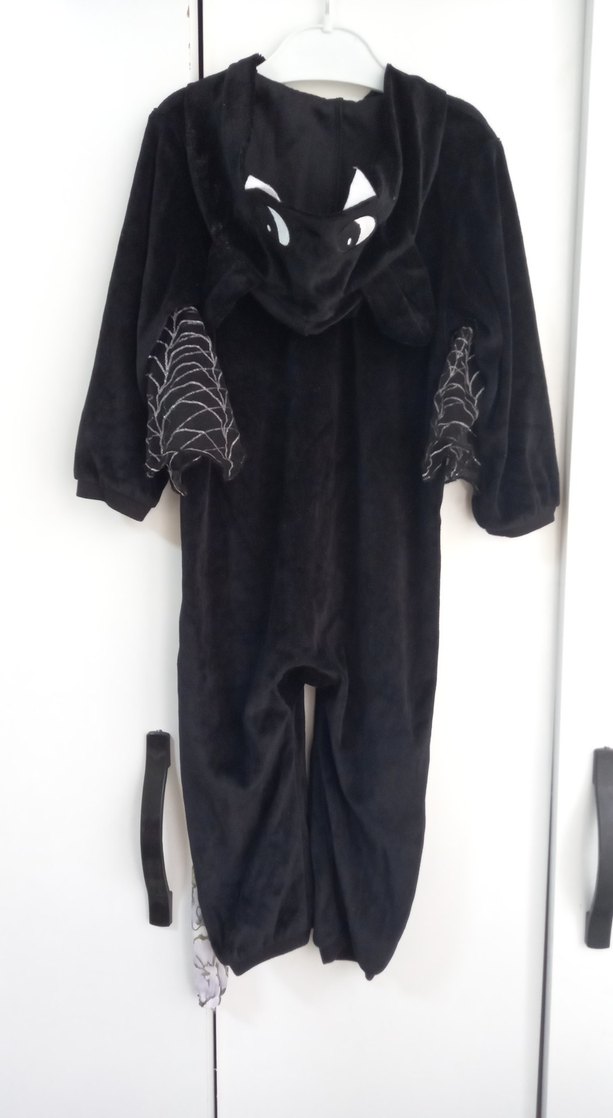 Çocuk Siyah Gotik Tül Detaylı Yarasa Kostüm Tulum - Görsel 3
