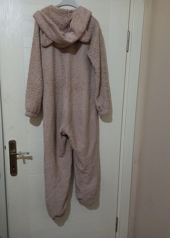 Bej Kürklü Yüksek Yakalı Hamile Tulum - Görsel 2