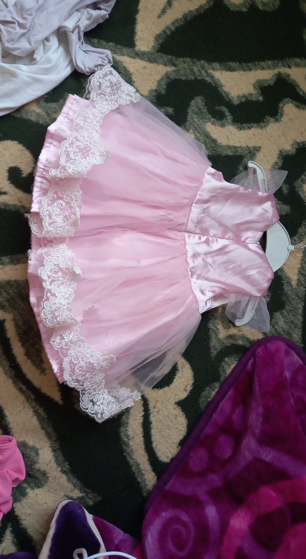 Pembe Dantel Detaylı Kız Çocuk Elbise - Görsel 2