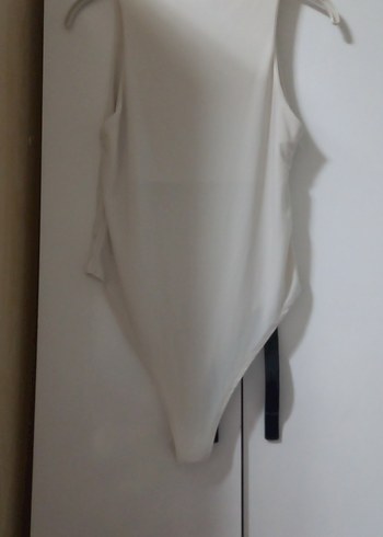 Beyaz Kolsuz Fitted Monokini - Görsel 2