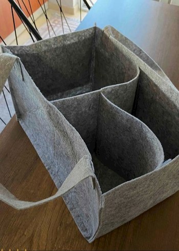 Gri keçe Bebek Çantası Düzenleyici - Görsel 2